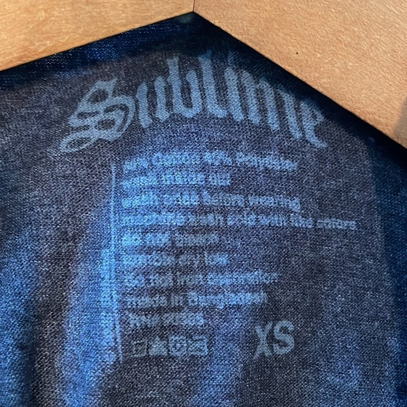 NWT Sublime Shirt SZ XS Short Sleeve Gray Soft Long Beach CA - Picture 7 of 7
